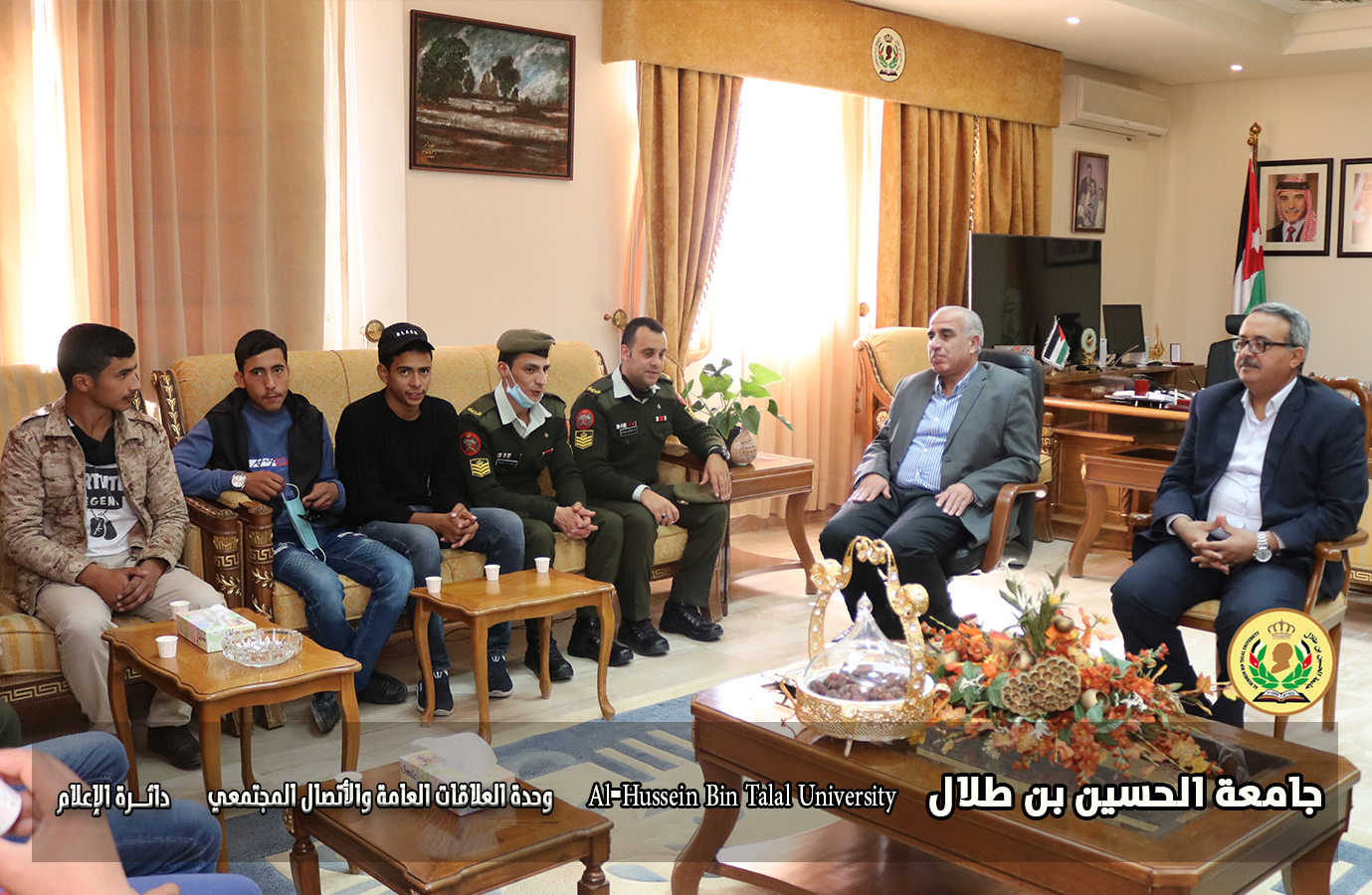 A delegation from Prince Hassan Military Secondary School visits the university